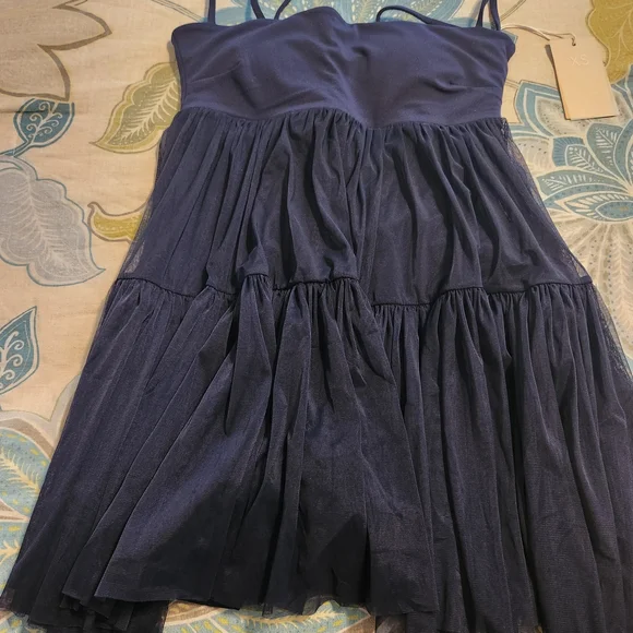 NWT POPFLEX Pirouette Babydoll Dress - Peacoat Navy SIZE XS - Picture 5 of 10